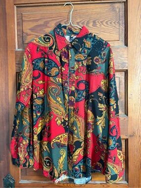 Casual Paisley Button-Down Shirt - NWT